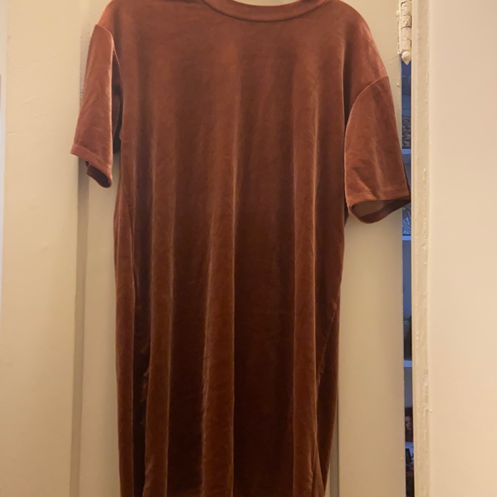 Velvet T-shirt dress